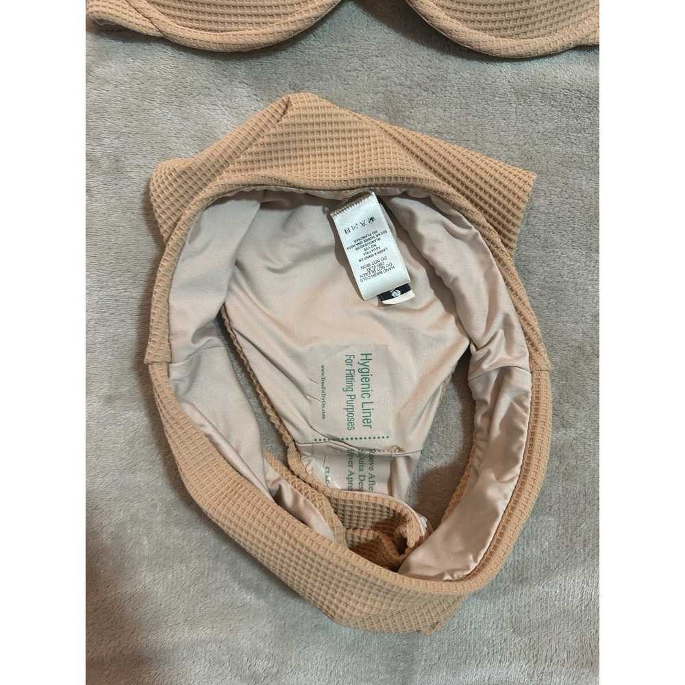 NWT Dippin Daisy's Waffle Texture Bikini Set Nude Tan XS Underwire‎ High Cut - Picture 5 of 6